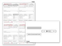 4-Up W-2 Set & Envelope Kit - 50 sets/pk