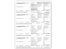4-Up W-2, Employee Copy, Horiz Format - Bulk 500 Sheets/pk