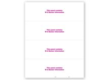 4-Up Blank W-2, Horizontal Format - 25 Sheets/pk