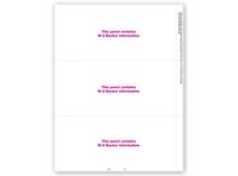 3-Up Blank W-2, Horizontal Format - Bulk 500 Sheets/pk