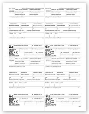 Laser W-2 4-up Employer Copy TF5215