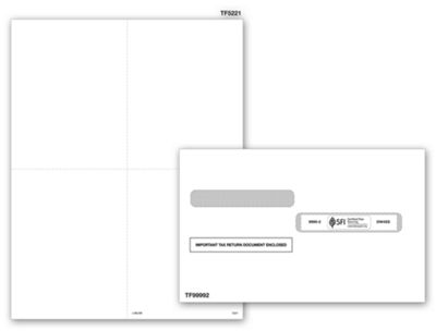 Laser W-2 4-up Blank with Envelope