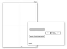 4-Up Blank W-2 without Backer with Envelope - 50 sets/pk