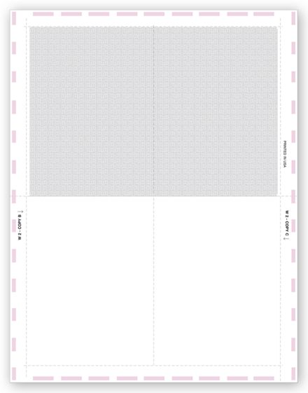 11" 4-Up Blank W-2, Pressure Seal - 500 Sheets/pk