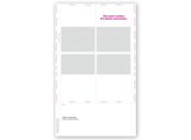 14" 4-Up Blank W-2, Pressure Seal - 500 Sheets/pk