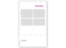 14" 4-Up Blank W-2, Pressure Seal - 500 Sheets/pk