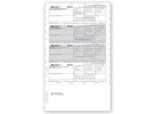 14" 4-Up W-2, Emp Copy, Horiz, Pressure Seal - 500 Sheets/pk