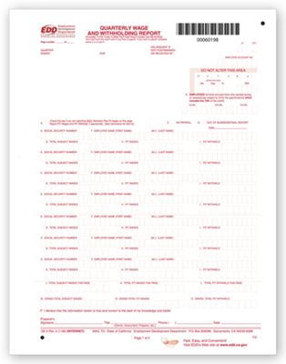 Laser DE 6 Quarterly Wage Report TF5306