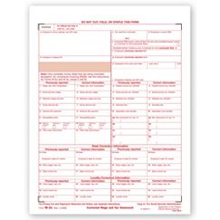 Laser W-2C Corrected Wage & Tax Statement, SSA Copy A, TF5313