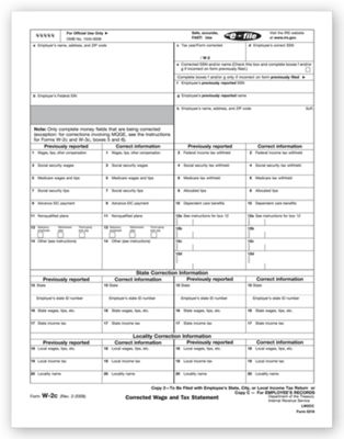 Laser W-2C Employee Copy 2 or C TF5316