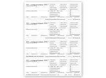 4-Up W-2, Employer Copy, Horizontal Format - 25 Sheets/pk