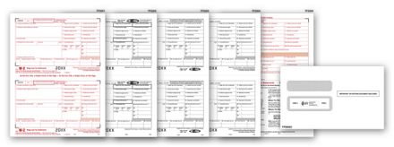 W-2 Set & Envelope Kit, 4-part - 50 sets/pk