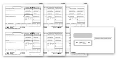 Laser W-2 Magnetic Media Set, 5-part with Envelopes