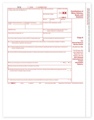Laser 1098C Copy A for Charitable Vehicle Instructions TF5901