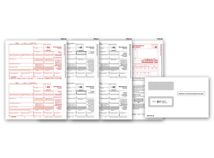 1099 MISC Income Set & Envelope Kit, 3-part - 50 sets/pk