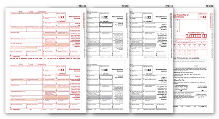 1099 MISC Income Set, 4-part - 50 sets/pk