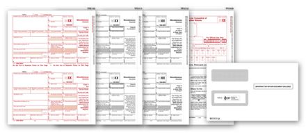 1099 MISC Income Set & Envelope Kit, 4-part - 50 sets/pk