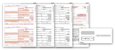 1099 INT Income Set & Envelope Kit, 4-part - 50 sets/pk