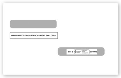 4-up Box Laser W-2 and Box Laser 1099-R Envelope TF61612
