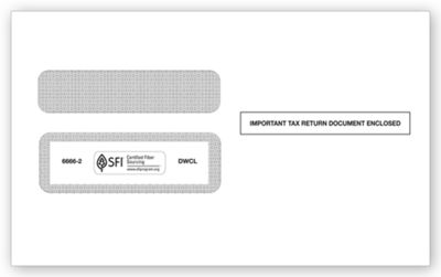 W-2 Double-Window Envelope, Self-Seal TF66662