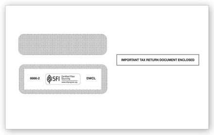 W-2 Double-Window Envelope, Self-Seal - 25/pk