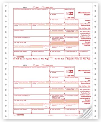 Continuous 1099, Miscellaneous Income Sets