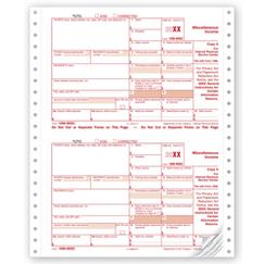 Continuous 1099-MISC Income Sets, Carbonless, TF7154