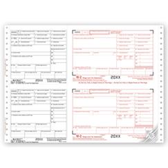 Continuous W-2, Self Mailer, Two Wide, Carbon