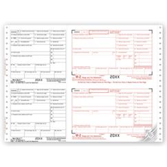 Continuous W-2, Self Mailer, Two Wide, Carbonless