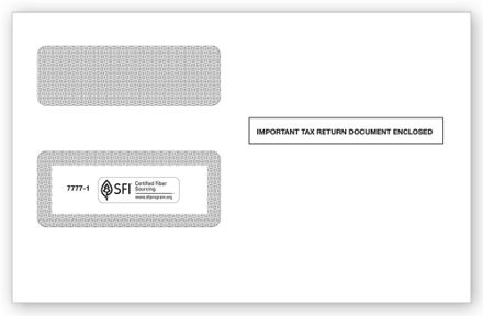 1099 2-Up Double-Window Envelope - 25/pk