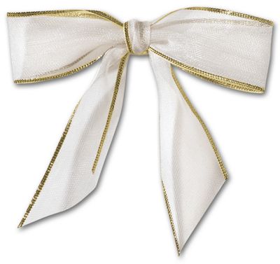 Holiday Card Accessories, White Bow WHTBOW