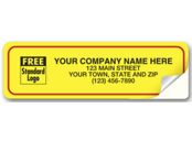 Weather-Resistant Labels, Laminated Vinyl, Yellow