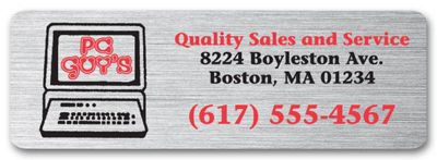 Rectangle 3 x 1 Weatherproof Label