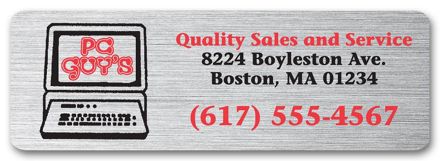 Rectangle 3 x 1 Weatherproof Label