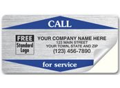Call For Service Weather-Resistant Labels, Silver