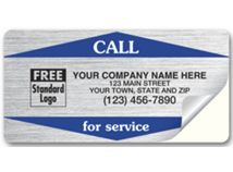 Call For Service Weather-Resistant Labels, Silver