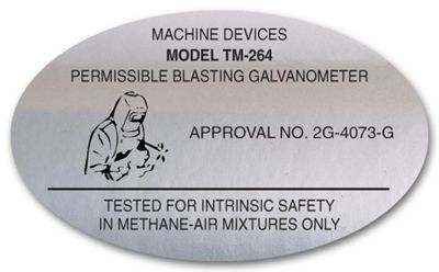 Oval 2 1/2 x 1 1/2 Weatherproof Label WV012